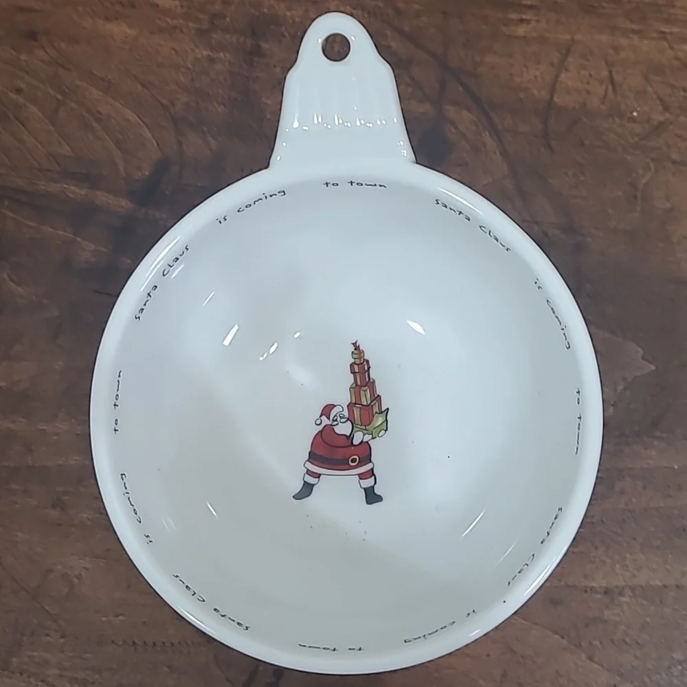 EUC Pottery Barn Holiday Cheer Ornament Bowls Set of 3 Berry Bowls Candy Bowls